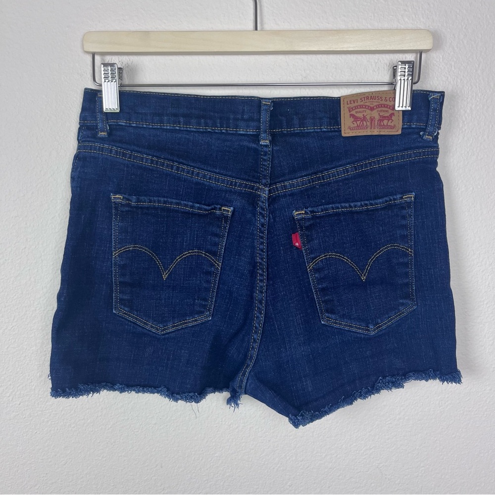 Levis Jean Shorts Womens Thirty Bermuda Denim Stretch Cut Off Casual Classic - Picture 12 of 13